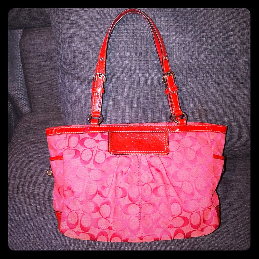 Red coach purse